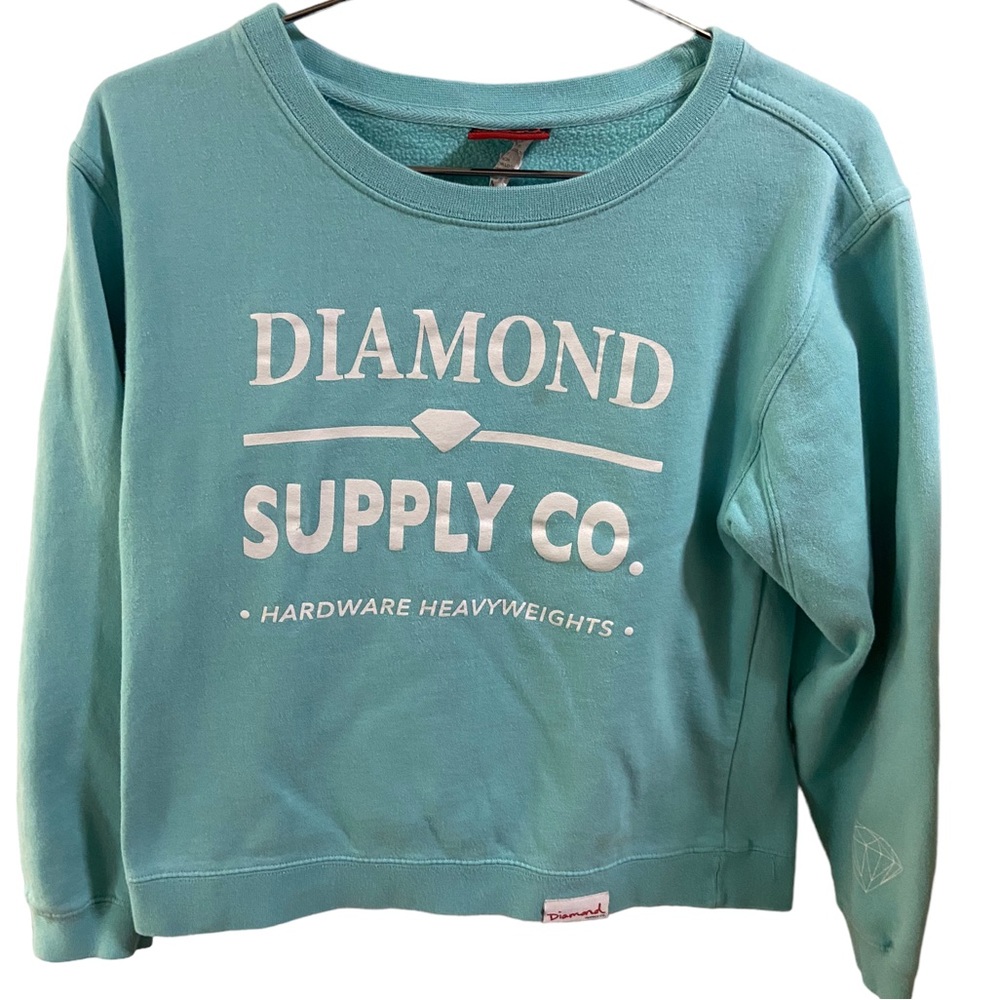 Diamond Supply Co San Francisco CA Light Blue Crew Neck Sweatshirt Women’s M